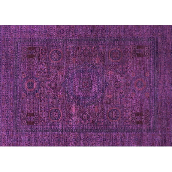Ahgly Company Indoor Rectangle Abstract Purple Modern Area Rugs, 8' x 10'