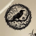 thumbnail image 5 of Raven Bird Metal Wall Art,Crow Wall Art Decor Black Bird Sculpture,Unique Design Home Decor for Garden Kitchen Balcony, 5 of 5