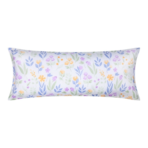 Unique Bargains 1 Pcs Pillowcase Breathable Soft Floral Pillow Cases Purple 20"x48"