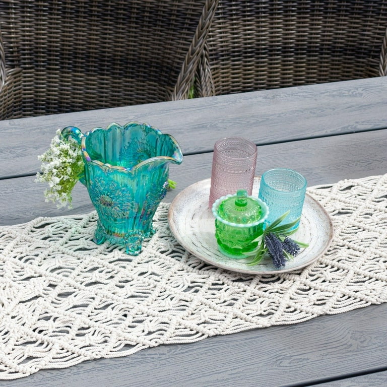 Mosser Glass Dahlia 48oz Hand-Pressed Teal Carnival Pitcher