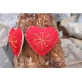 thumbnail image 6 of De Kulture Hand Made Felt Snowflake Heart Ornament (Set Of 2) 4X0.5X3 (Lwh) For Home Decoration Party Decorative Office Décor Valentine'S Day, 6 of 6