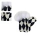 thumbnail image 5 of Calcetines hasta la rodilla YONGSHENG con adorno de plumas peludas para mujer estilo universitario Argyle, 5 of 5