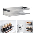 thumbnail image 6 of Wall Mounted , Stainless Steel Seasoning Rack, Jar Storage Shelf Kitchen Storage Holder Organizer - S S, 6 of 8