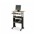 thumbnail image 2 of Safco MÜV Standing Height Adjustable Wood Workstation in Medium Oak, 2 of 2