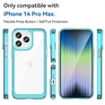 thumbnail image 4 of Dteck For iPhone 14 Pro Max,Slim Shockproof Heavy Duty Soft TPU Bumper Acrylic Clear Hard Back Case Cover,Skyblue, 4 of 8