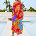 thumbnail image 2 of Pop Art Colorful Peace and Love Flower Power Art Long Sleeved Shirt Dress women's fashion dresses Dresses Casual dresses, 2 of 6