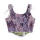 thumbnail image 4 of Camisola moldeadora de cintura con encaje y lazo sin espalda con estampado de flores para mujer, top de poliéster, 4 of 8