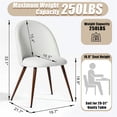 thumbnail image 5 of Homy Casa 18.9" Upholstered Fabric Dining Chair in Beige (Set of 6), 5 of 8