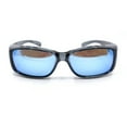 thumbnail image 2 of Polarized Colorful Mirror Lens 62mm Rectangle Fit Over Sunglasses Over Glasses Slate - Blue Mirror, 2 of 4