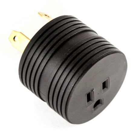 RV Electrical Adapter 30 Amp Male to 15 a Female Plug Round Grip