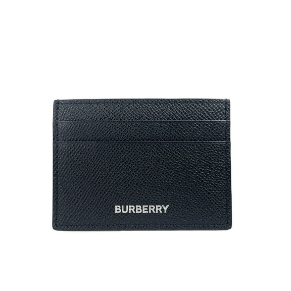 Burberry Sandon Business Small Black Grained Leather Card Case Wallet