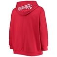 thumbnail image 3 of Women's Red Washington Nationals Plus Size Lace-Up V-Neck Pullover Hoodie, 3 of 3