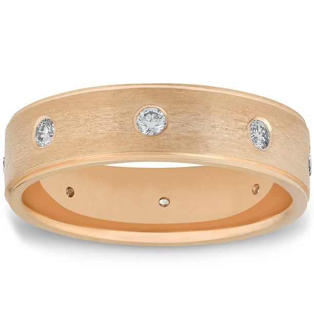 Flat band hotsell diamond rings