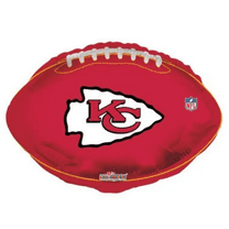 18" KANSAS CITY CHIEFS Red Football Balloon • Party Supplies Decorations Foil Mylar Balloon