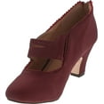thumbnail image 2 of Womens 36-MINA4 Closed Toe Mary Jane High Heel Shoes, Burgundy Nub, 10, 2 of 4