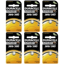 Duracell D389/390PK09 Silver Oxide Electronic Watch Battery, 389/390 Size, 1.55V, 70 mAh Capacity (Case of 6)