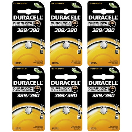 product image of Duracell D389/390PK09 Silver Oxide Electronic Watch Battery, 389/390 Size, 1.55V, 70 mAh Capacity (Case of 6)
