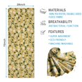 thumbnail image 2 of White Flower Leaves Yellow Pattern Hot Yoga Mat Towel Non Slip for Hot Yoga - Quick-Drying Yoga Mat Cover with 4 Corner Pockets with Travel Bag - Hot Yoga Towel Non Slip 70"x26", 2 of 6