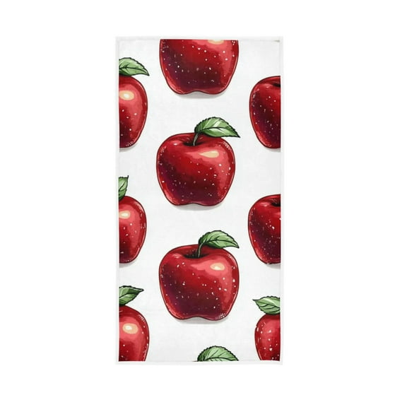 Red Apples Pattern Face Towel Absorbent Hand Towels Bath Sport Gym
