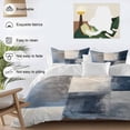 thumbnail image 3 of Abstract Art Bedding Duvet Cover Set Full Size 4 Pieces Blue Gary Collage Color Block Oil Painting Bedding Set with Zipper Closure, 1 Comforter Cover 86x86 Inches 1 Flat Sheet & 2 Pillow Cases, 3 of 7