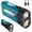 Blue, variant on EDC Rechargeable Flashlight 3250 Lumens with RGB Light,55 Modes Multifunctional Flat Flashlight with Floodlight,Spotlight and  Base, USB C Flashlight for Camping,,