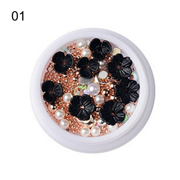 UDIYO Shell Flower Bead Rhinestone Mixed 3D Nail Art Sequin DIY Manicure Jewelry Decor