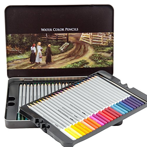 Deli Watercolor Pencils Premium Set of 48 Fine Art Water Color