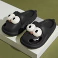thumbnail image 1 of Pantuflas Big Eye Dog Antideslizantes Ligeras Regalos para Hombres y Mujeres (40-41) Negro, 1 of 5