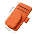thumbnail image 3 of Car Organizer under $5! kkbbma Car Visor Sunglasses Clip, Leather Eyeglass Holder with Card Slot, Sun Visor Organizer for Driving, 3 of 6