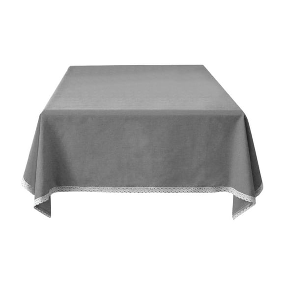 TIMIFIS Nappe en Tissu Coton Lin Tissu de Table Anti-Rides Lavable pour Décoration de Table de Cuisine