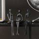 thumbnail image 3 of Black Decorative Statue Abstract Resin Sculpture Ornament Art Figurine Modern Home Decor Accents Office Decor Shelf Decor Tv Cabinet Table Decorations, 3 of 5