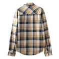 thumbnail image 4 of Long Sleeve Shirts for Men Button Down Fleece Lined Flannel Shirt Jacket with Pocket Brushed Soft Tops Winter Casual Plaid Shirt, 4 of 9