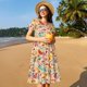 thumbnail image 4 of Balery Colorful Chicken Vestidos sueltos de manga corta para mujer, vestidos de verano 2025, vestidos casuales de corte A con vuelo., 4 of 6