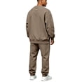 thumbnail image 5 of Dwellite Men’s 2 Piece Sweatsuit Set 2026 Crewneck Sweatshirt and Joggers Sets Casual Athletic Workout Lounge Outfit with Pockets Light Brown L, 5 of 7