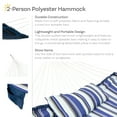 thumbnail image 3 of Sunnydaze 2-Person Quilted Polyester Curved Spreader Bar Hammock, 460 lbs - Catalina Beach, 3 of 14
