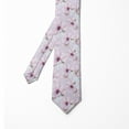 thumbnail image 2 of Men's Tie, Blooming Watercolor Flower, 3.7", Purple and Reseda Green, by Ambesonne, 2 of 4