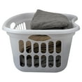 thumbnail image 5 of Home Basics Curved Hip Holding Large Capacity Plastic Laundry Basket, White, 15.4"W, 5 of 8