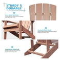 thumbnail image 4 of Patio Hips Plastic Adirondack Chair Lounger Weather Resistant Furniture for Lawn Balcony, Backyard in Lake Blue, 4 of 5