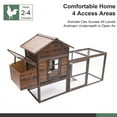 Gaildon Large Removable Chicken Coop for 45 Chickens, 2 Story Poultry