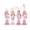 4pcs Pink, variant on Easter Nutcracker Ornaments Set, Wooden Christmas Nutcracker Soldier Figures Decorative Collectible Nutcracker 5 Inch Mini Nutcracker Figurines Christmas Tree Hanging Decorations - 5pcs Macaron