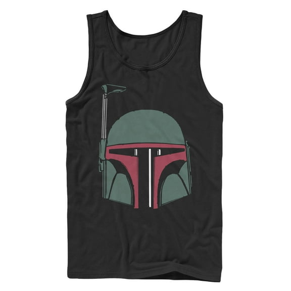 Men's Star Wars Boba Fett Helmet Tank Top Black Large