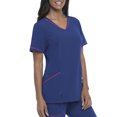 thumbnail image 6 of Signature Collection Women's V-Neck Scrub Top with Embroidery Accent, 6 of 7