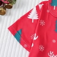 thumbnail image 4 of Bixock Toddler Cotton 2 Piece Loungewear Set Kids Clothings Children Sleepwear Set Print Short Sleeve Collar Button Front Silk Daily Indoor Outfits, 4 of 7