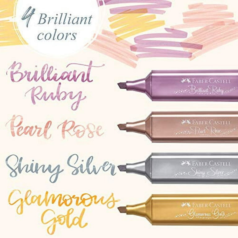 Glitter Highlighter Pens, Metallic Effects