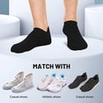 thumbnail image 4 of 6 Pairs No Show Socks for Men,Mens Low Cut Invisible Ankle Socks,Non Slip Cotton Casual Sneaker Trainer Socks with Arch Support(7-13), 4 of 7