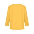 thumbnail image 3 of Garbnen Long Sleeve Shirts for Boys Crewneck Yellow Girl Shirts Basic Fall Preppy Sweatshirt for Teen Girls 6-7 Years, 3 of 4