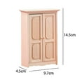 thumbnail image 7 of hengtong Wood Wardrobe Furniture for 1:12 Scale Dollhouse Living Room Accessory B, 7 of 7