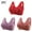 Coffee, variant on 3 Pack Everyday Casual Bra Set Womens Full Support Bra Printed Cotton Wireless Comfort Bralette Red Size 2XL