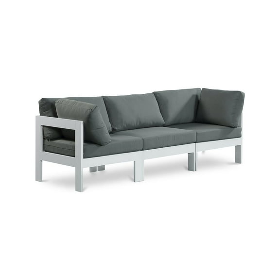 Meridian Furniture Nizuc Grey Outdoor Patio Modular Sofa
