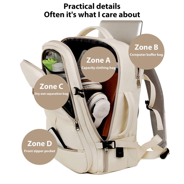 Travel Backpack for Women, Carry On Backpack with USB  display picture 2